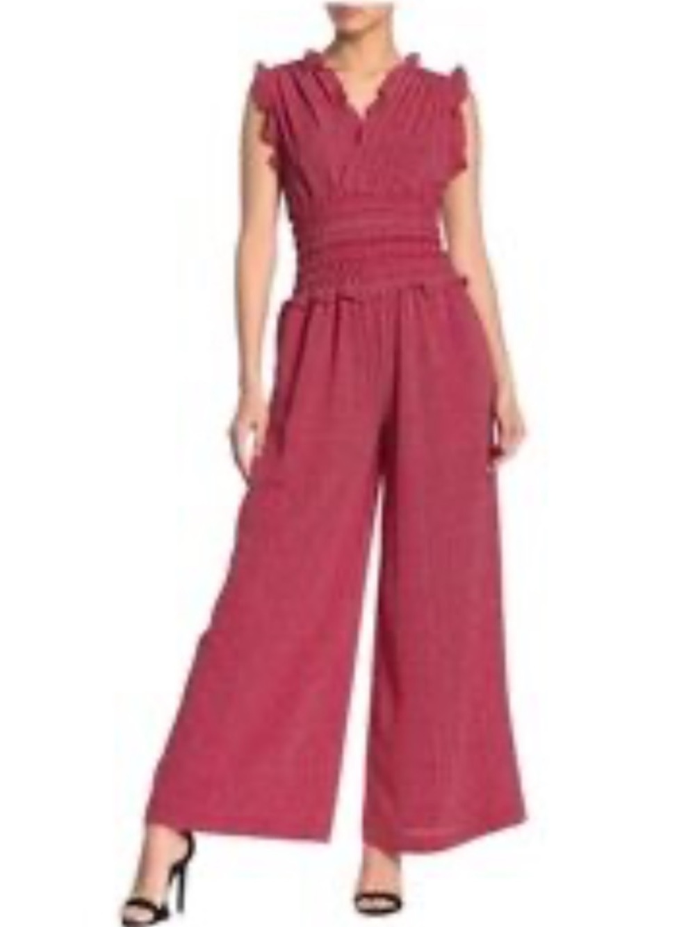 Max Studio Ruffle Jumpsuit. Size Large